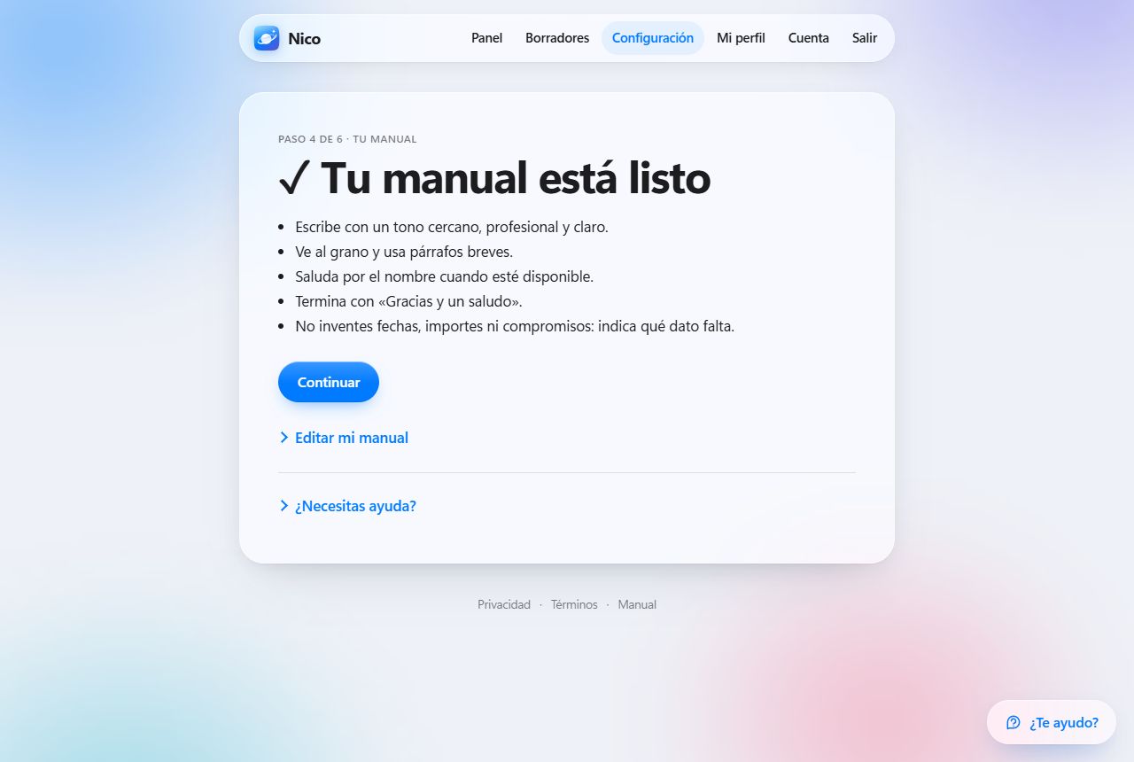 Tu manual está listo con la lista de reglas
